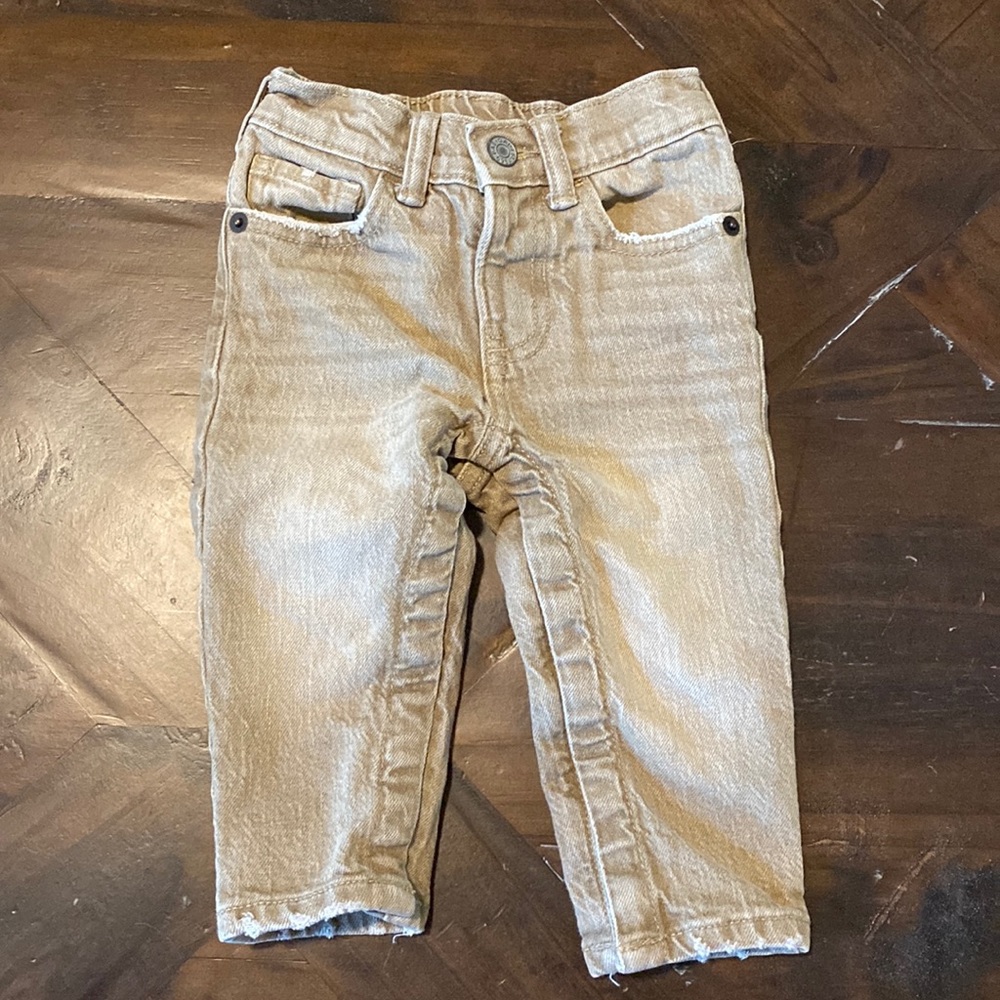 Gap distressed khaki jeans